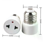 adaptateur culot lampe e27 blanc moderne adhésif prise électrique métal rond lisse