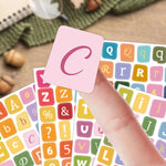sticker autocollant multicolore lettre chiffre moderne enfantin 192 pièces opaques carreaux journalisation scrapbooking