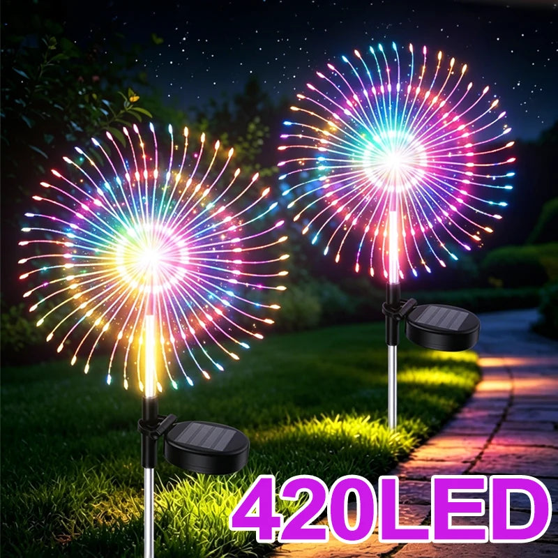 lumière solaire led étoile moderne blanche jardin extérieur decoration ambiancé piedestrail 420led flux lumineux