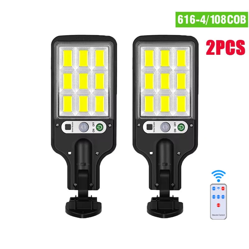 lampe rue solaire moderne led noire rechargeable ip65 clips fixation télécommande