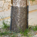 filet anti chat animaux jardin noir maille régulière dissuasion extérieur pragmatique fixations