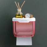 boîte serviettes beige rose moderne adhésive salle bain cuisine organisateur papier toilette opacité texture