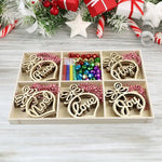 boîtes rangement modulaires bois naturel compartiments modernes accessoires bijoux décorations noël lettres bois