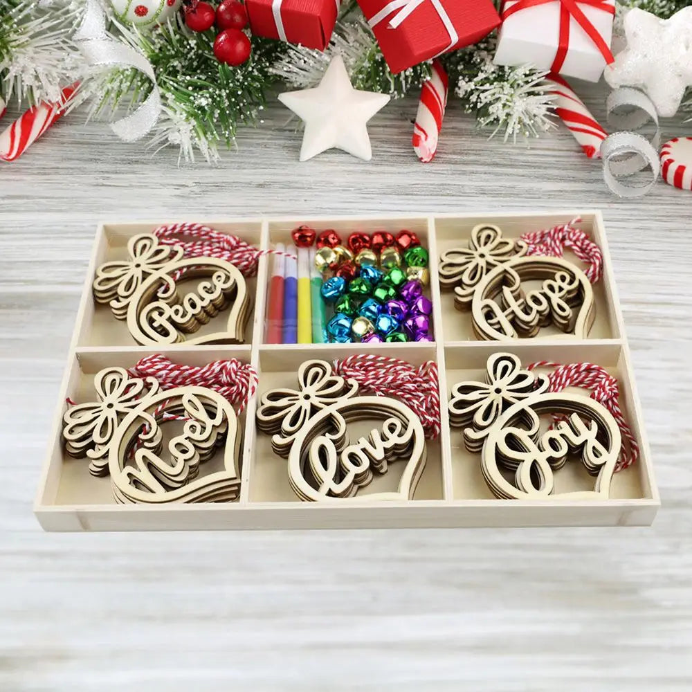 boîtes rangement modulaires bois naturel compartiments modernes accessoires bijoux décorations noël lettres bois