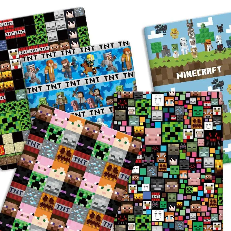 tapis souris pixel art minecraft steve creeper enderman rouge vert bleu