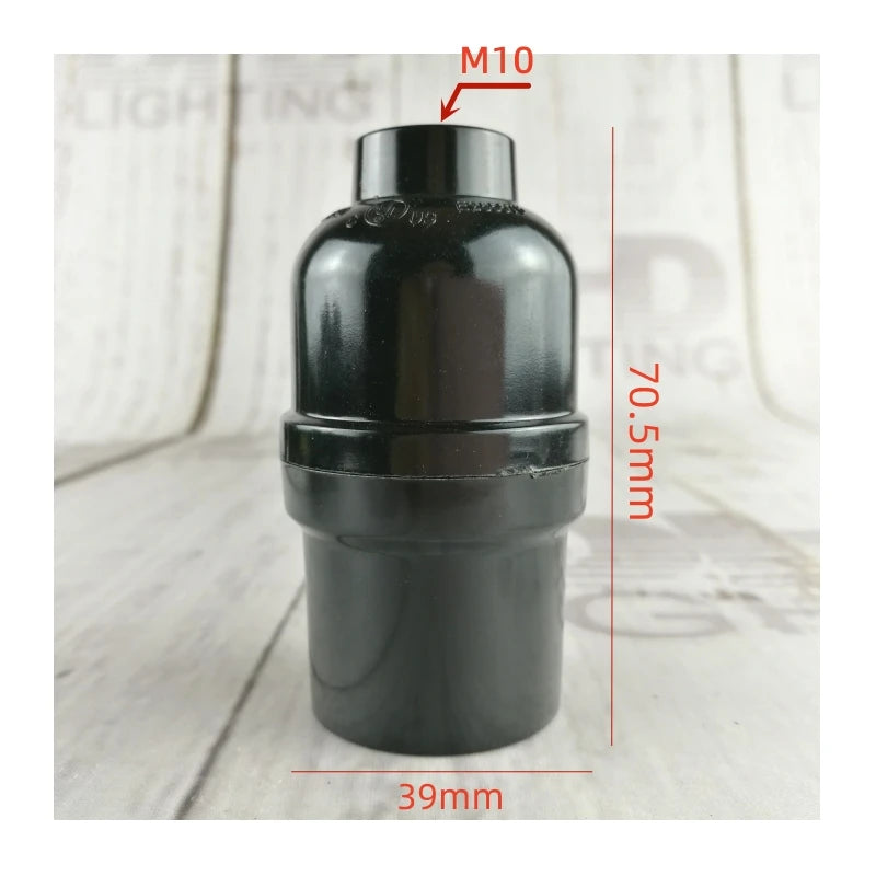 socle lampe moderne bakélite noir interrupteur chaîne cloche dorée ul certification đèn