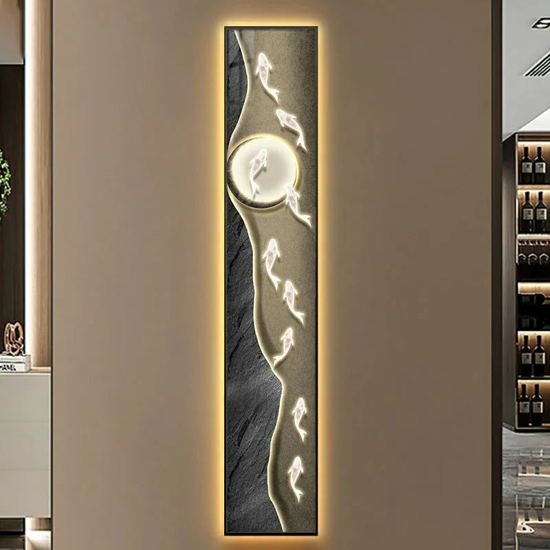 Lampe murale LED verticale couloir décoration