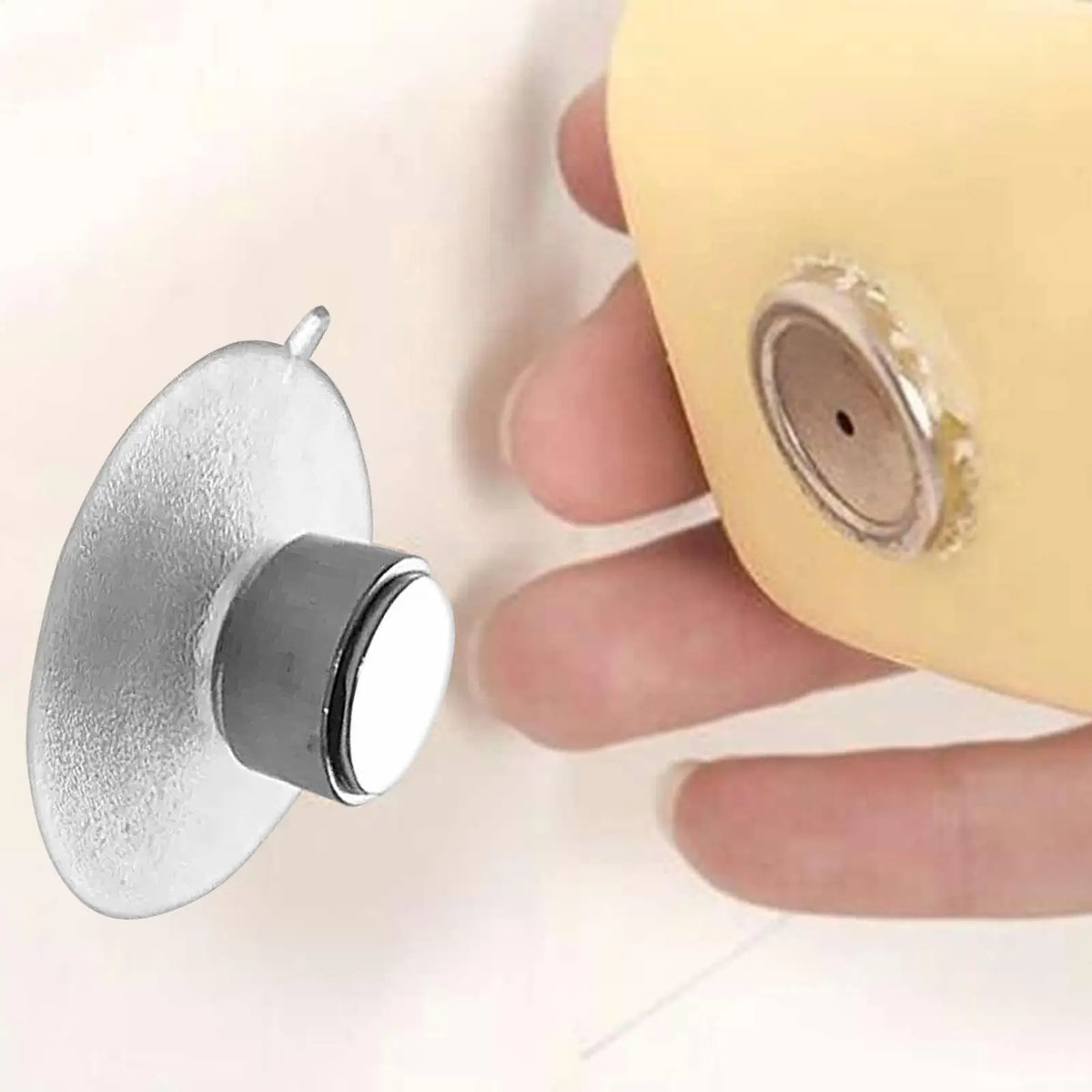 porte savon magnétique moderne argenté jaune clair salle bain rangement mur aimant support douche