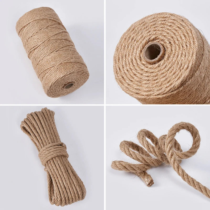corde jute naturelle 1mm 14mm artisanale rustique décoration maison bricolage macramé fibrée marron clair