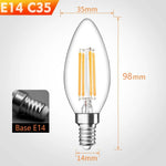 ampoules led transparentes filament doré base e14 moderne vintage 6w 4w cold warm white