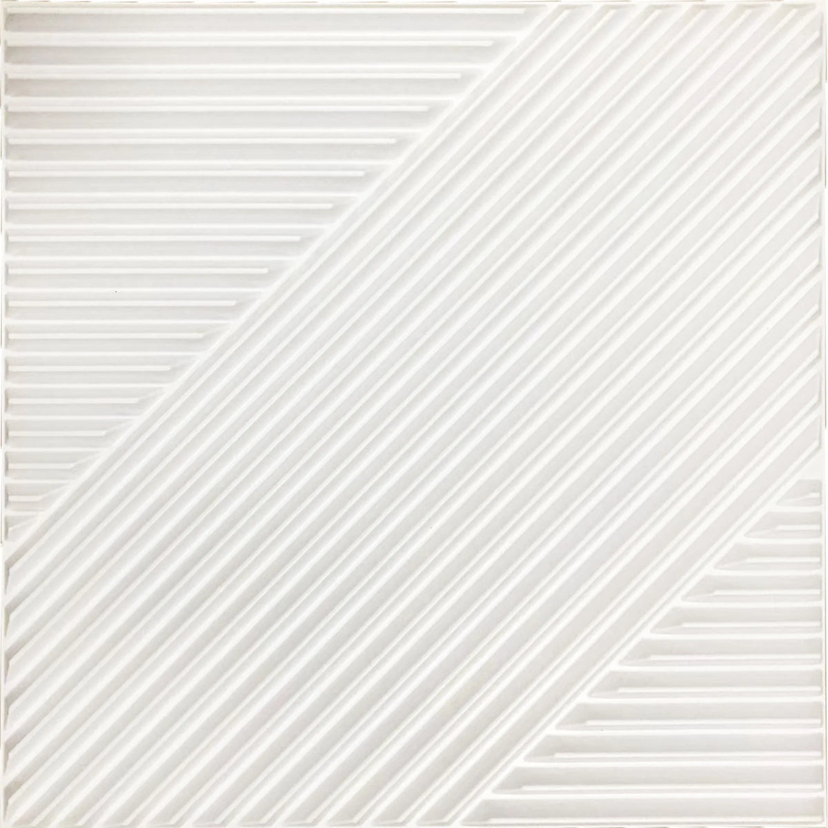 décoration murale panneau 3d blanc triangles géométriques moderne imperméable résistant humidité 30x30cm