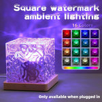 veilleuse lampe table transparente jaune relief vagues moderne télécommande echangement couleur led décoration chambre