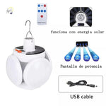 lampe solaire rechargeable éclairage extérieur camping indicateur charge cale blanc moderne