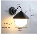 applique murale extérieure led moderne minimaliste noir blanche sphere e27 fixée mur plaque