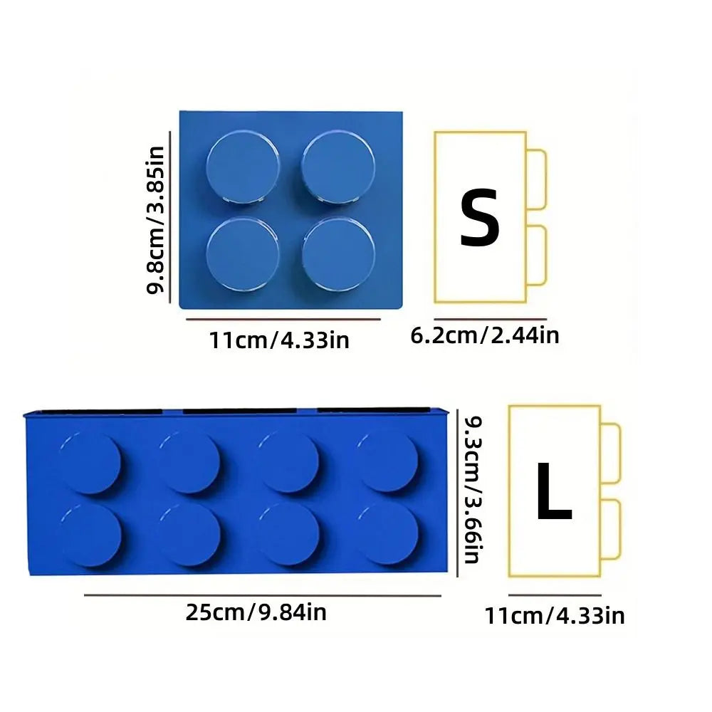 boîtes rangement magnétiques rouge jaune bleu vert blocs lego couteau pince spatule brosse moderne