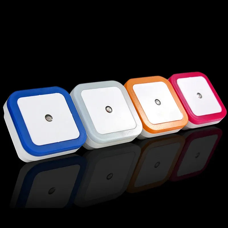 veilleuse led nuit blanc bleu orange rose rectangulaire moderne minimaliste adhésive adaptateur secteur