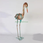 statue oiseau imprimé plumes verte bleue stylisée extérieur intérieur festive