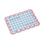 tapis table carreaux vichy vert clair bleu clair rose moderne adhésif decoratif blanc absorbant'eau