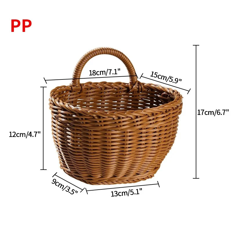paniers rangement rotin marron clair tressage régulier rustique maison cuisine