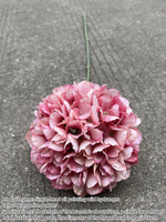 bouquet hortensia soie rose clair feuilles vertes réaliste décoration intérieure mariage anniversaire pendaison crémaillère
