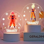 lampe led dragon ball transparente personnages goku animation décoration noël moderne