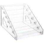 présentoir étagère transparent clips moderne rangement cosmétique ongles produits variés