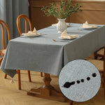 nappe table imperméable réutilisable vert olive gris beige tissu texturé élégante rustiqueextérieur hiver