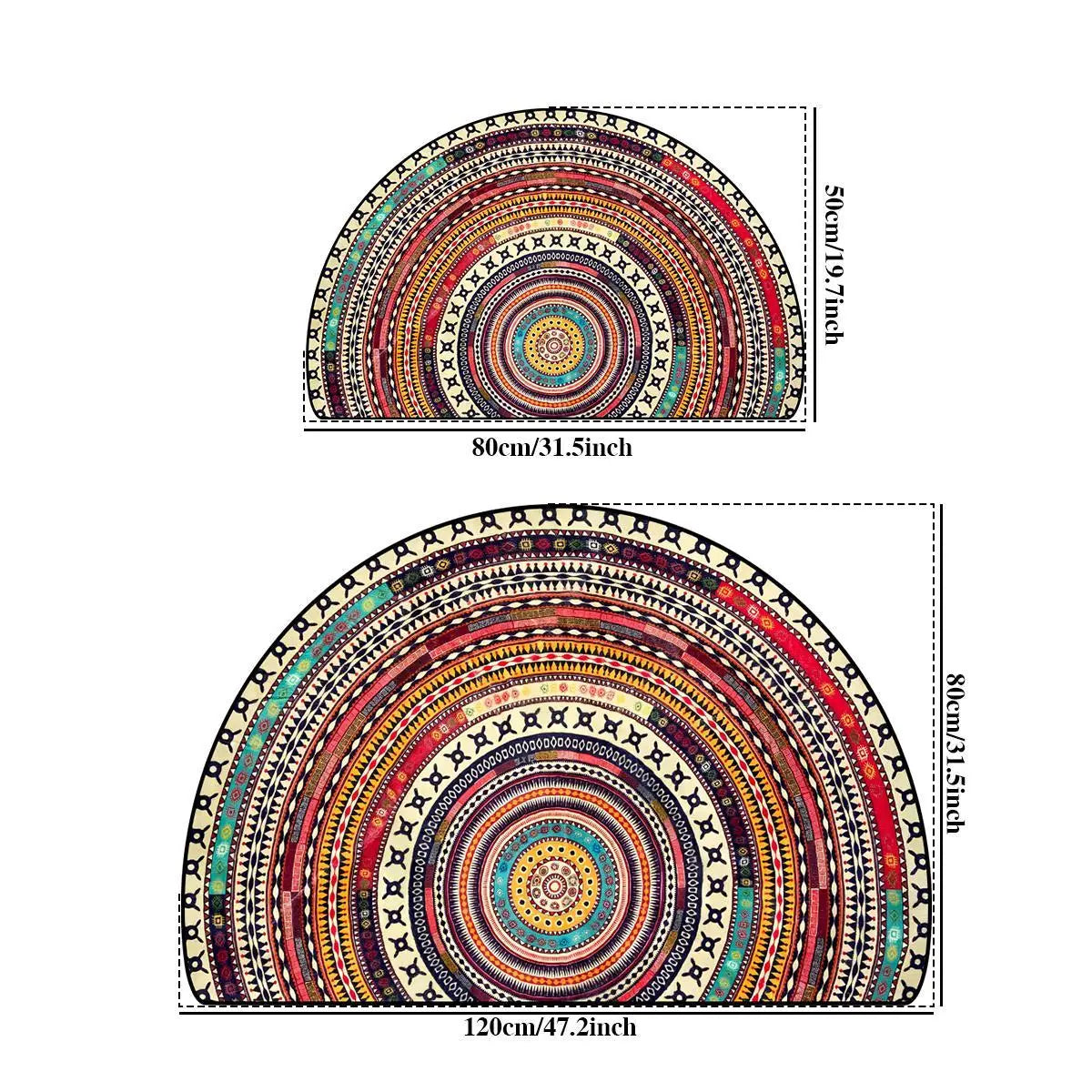tapis d'entrée multicolore ethnique moderne antidérapant salon chambre coucher bohèmeolvable MACHINE