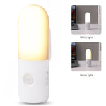 veilleuse led détecteur mouvement lampe murale magnétique rechargeable blanc moderne minimaliste chambre couloir