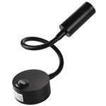 lampe table flexible moderne noir blanc argent fixée mur interrupteur led base minimaliste