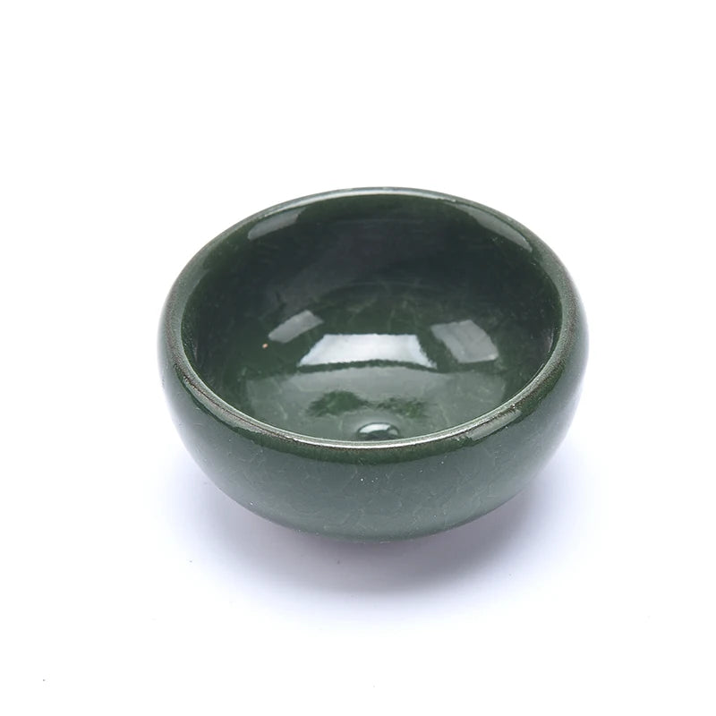 cache pot céramique bleu brun texture floraux classique artisanal plante maison