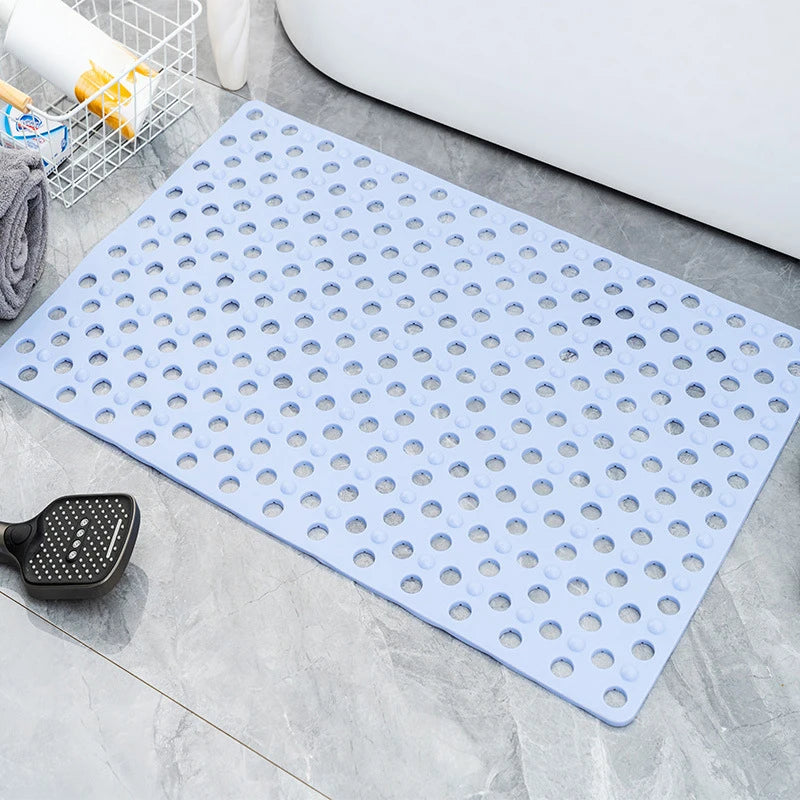 tapis douche bain antidérapant microfibre perforations bleu rose gris vert beige moderne