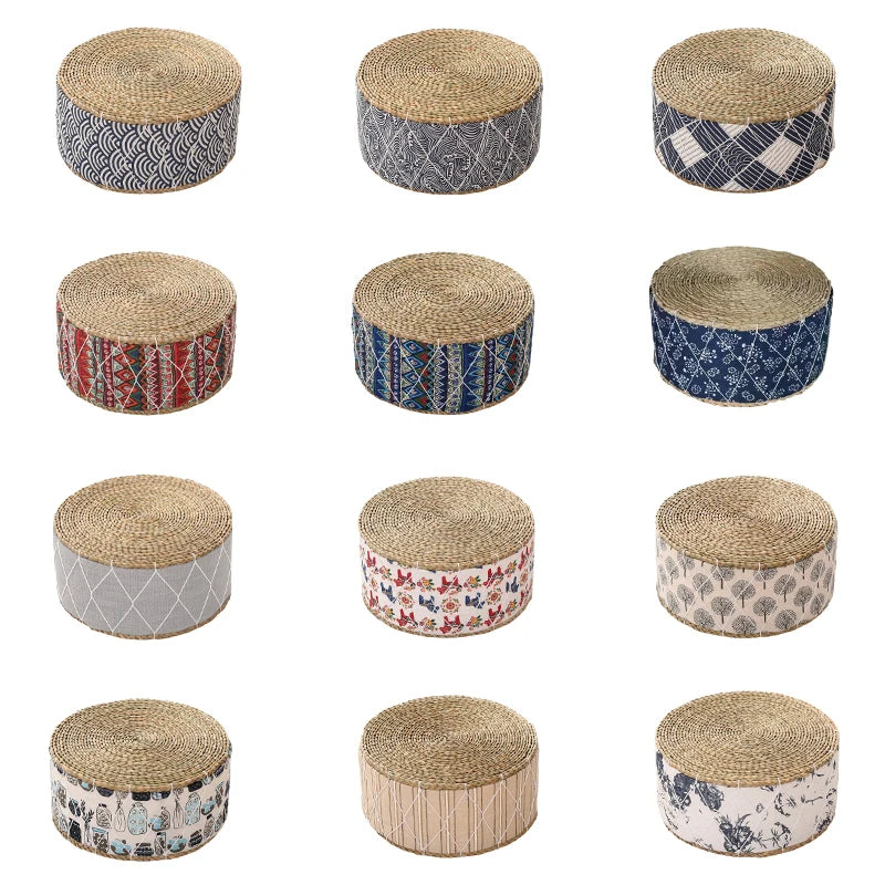 Coussin tatami rond pour yoga et relaxation