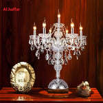 lampe poser sol cristal or argent brillante pendeloques classique baroque transparente