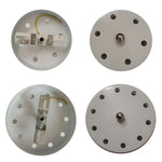Bases Lampe Métal Plafond Ronds Noirs Blancs Multiples Plaques Montage Éclairage