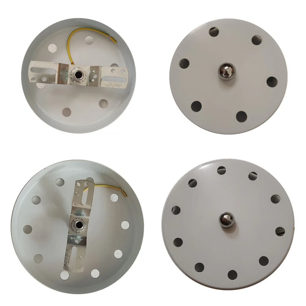 Bases Lampe Métal Plafond Ronds Noirs Blancs Multiples Plaques Montage Éclairage