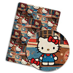porte clés hello kitty imprimé rouge blanc bleu vintage coton abrasion résistance