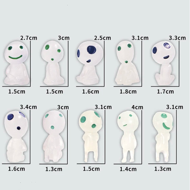 décoration intérieure moderne figurines transparentes bleues vertes yeux sourires adhésives différentes tailles opalescentes minimalistes