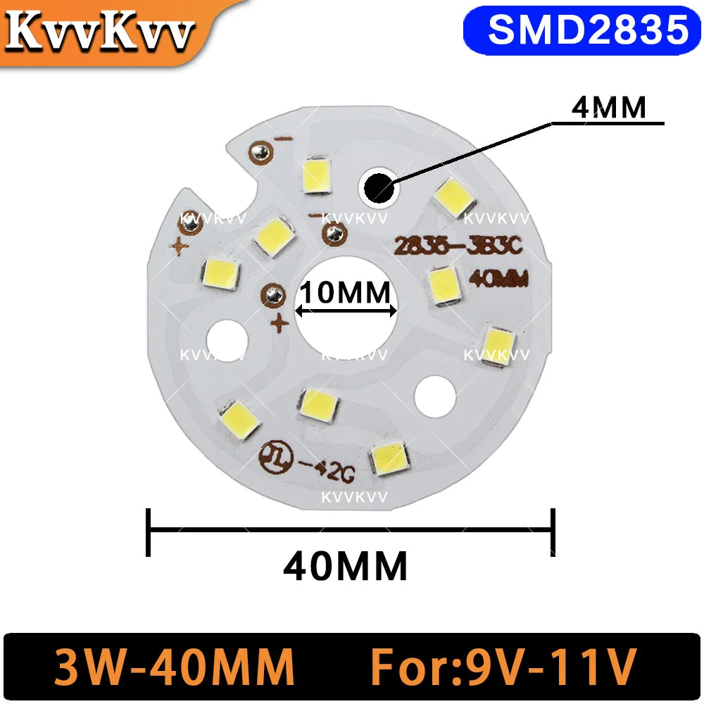 lot 10 plaques led rondes blanches smd 32mm 40mm bricolage carrelage