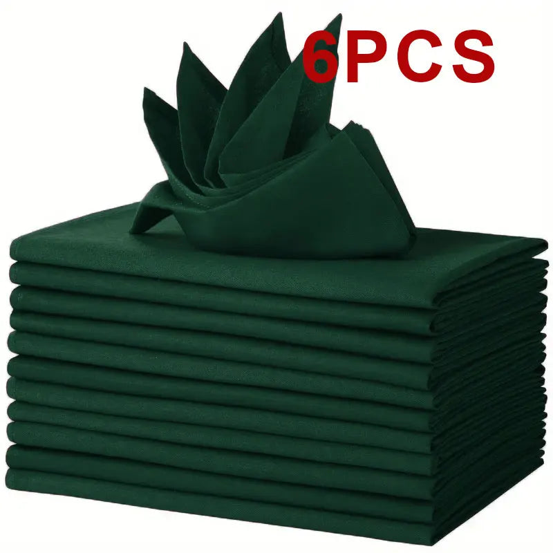 serviette table noël rouge vert coton décor cuisine salle manger pliable 40x40cm classique