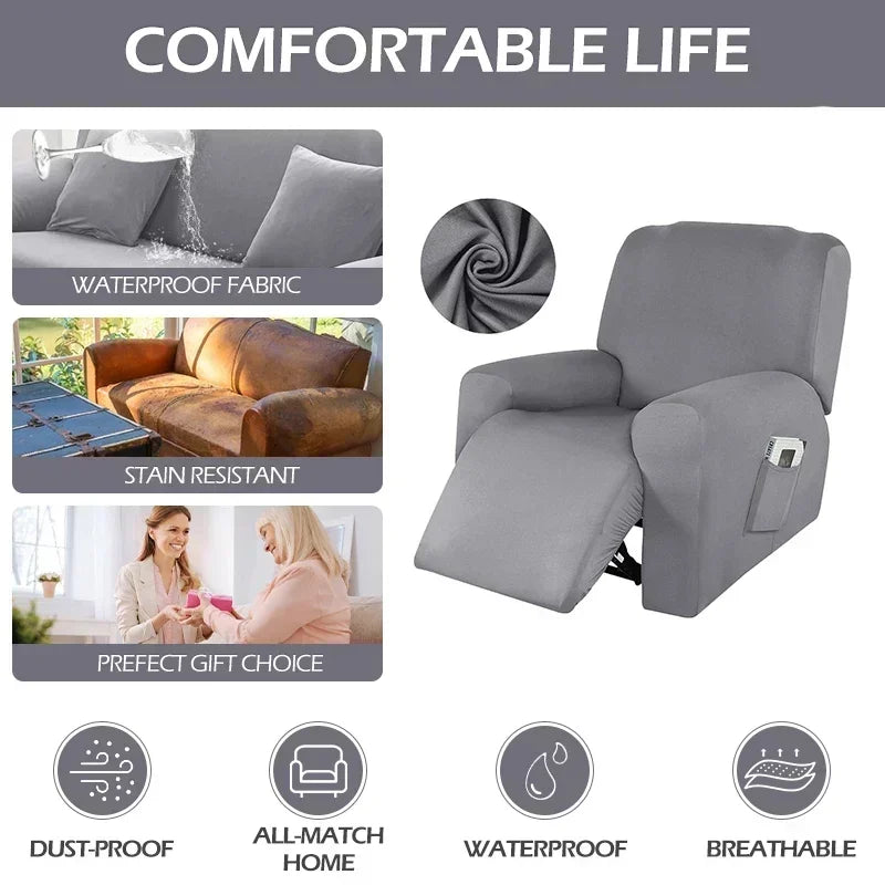 housse canapé inclinable imperméable antidérapante coton jacquard moderne poche gris bleumarineclair beige noir rose