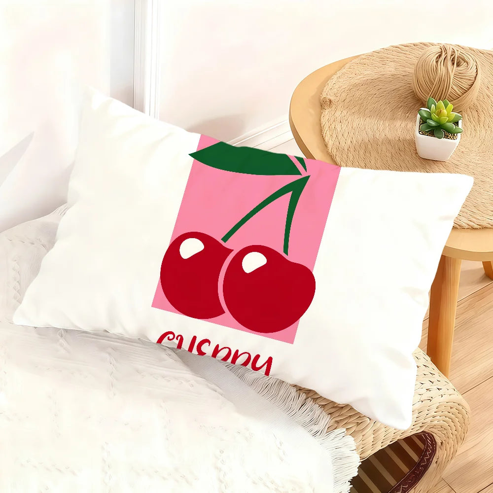 housse coussin motif cerises modernes 100 polyester 48x74cm 19x30in opaques décoration intérieure voiture