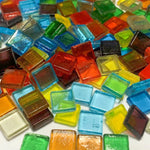 mosaïque carrée multicolore moderne stickers autocollants transparents brillants 50 pièces enfants décoration murale