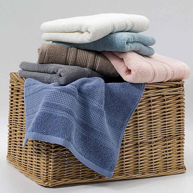 serviette visage coton rapide absorbant bleu gris rose blanc moderne douce toilette sport spa