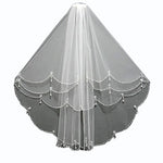 voile mariée blanc cristaux ornementé transparent classique élégant tulle acétate polyester accessoires mariage