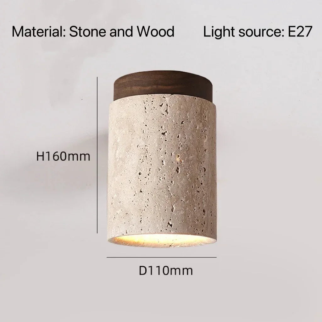 lampe moderne ampoule led texture granulée couleur beige brun foncé minimaliste