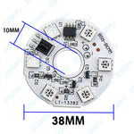 panneau led rgb 3w 38mm télécommande dégradé couleur diy lampe bois hêtre éclairage scène