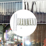 Detail des bandes PVC souples et transparentes