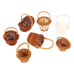 panier tressé marron clair blanc traditionnel poignées enfant rangement maison jeu simulation 12ans fantaisie