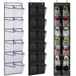 organisateur suspendu chaussures poches transparentes utilitaire rangement porte polyester pliable blanc noir gris